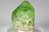 Green Olivine Peridot Crystal with Magnetite - Pakistan #185284-1